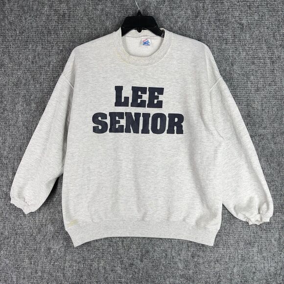 vintage Jerzees Super Sweats XXL Sweatshirt Adult Large Gray USA Sweater Sweats‎ - Picture 1 of 11